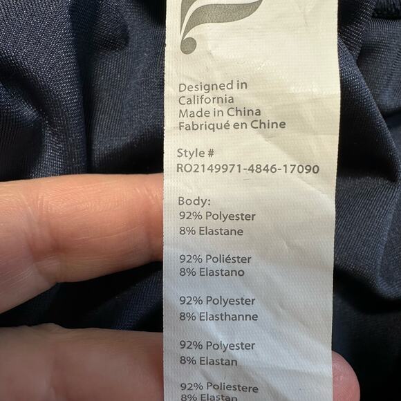 Fabletics Velour Zip-Up Wide Leg One Piece Jumpsuit Blue 4X - Picture 12 of 15